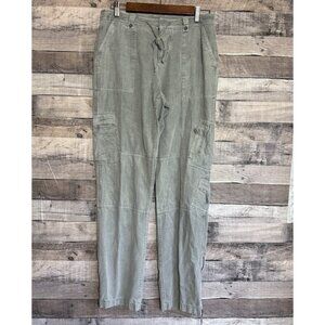 Sundance Women’s 4 Gray Cargo Pants Tencel Lightweight | Ankle Zip